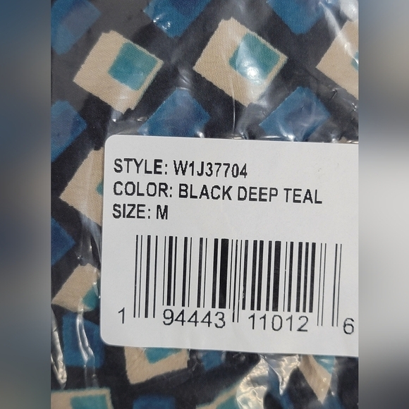 Band of The Free Genevieve Teal Diamond Long Sleeve Mini Dress Women's Medium - Picture 2 of 12